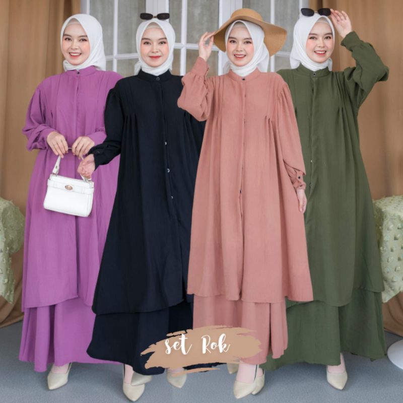 SAE NARAYA SET ROK WANITA SETELAN ROK SETELAN CRINKLE