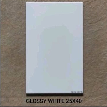 Keramik 25x40 putih polos kilat