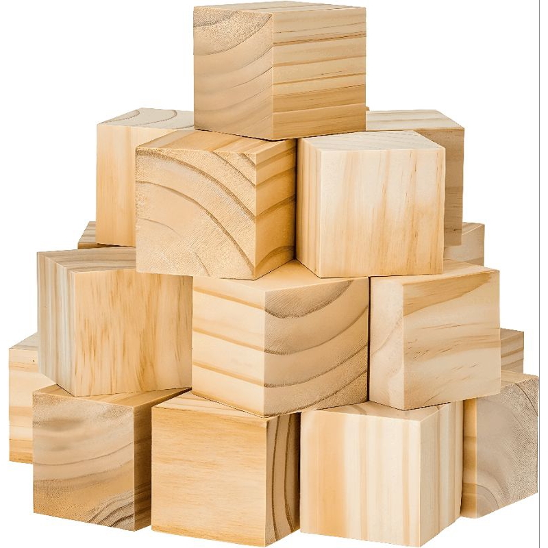 Balok Kubus Kayu Ukuran 3×3cm Mainan Edukasi Anak Balok Susun