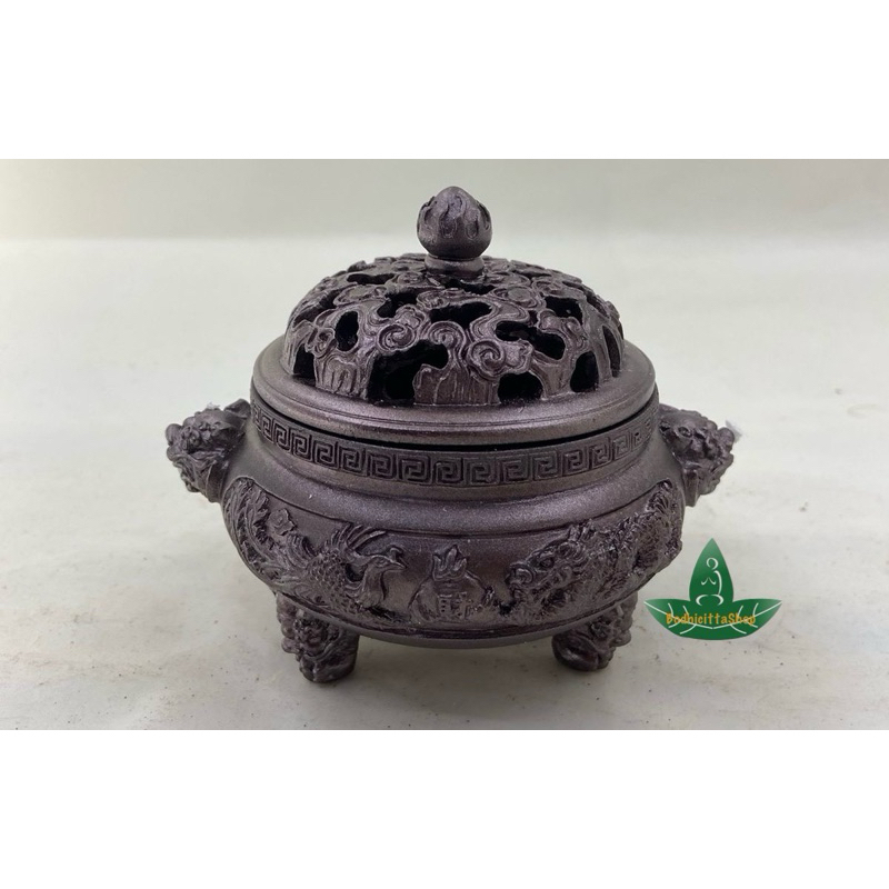 tempat bakar dupa kerucut naga dan phoenix bukhur dupa tempat bakar dupa bahan resin