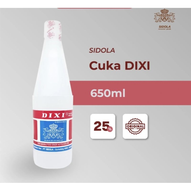 

Dixi Cuka makan 625ml / Vinegar / asam cuka