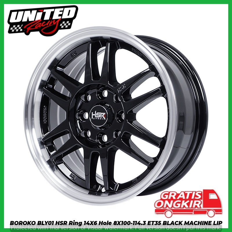 VELG MODEL CELONG R14 BOROKO BLY01 RING 14 UNTUK MOBIL WULING AIREV  SIRION AGYA CALYA