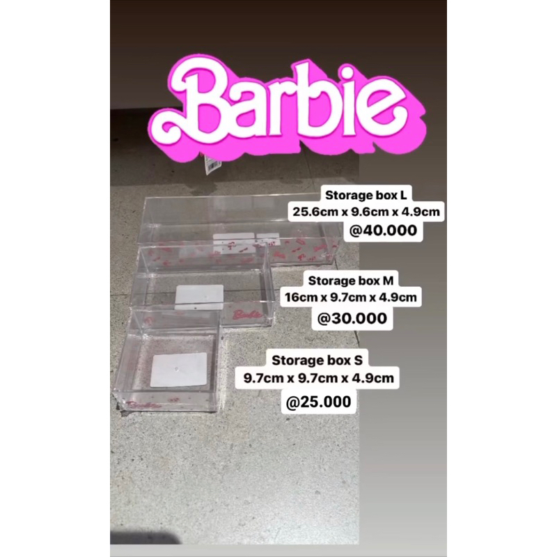 Storage Box mika Barbie | Miniso X Barbie |tempat serba guna