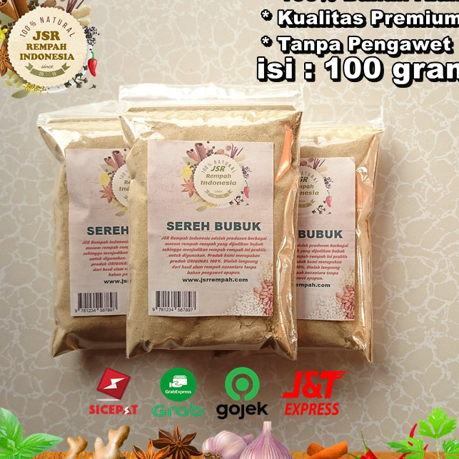 

↓➺✹ SEREH BUBUK SERAI BUBUK ASLI ISI 100 GRAM LEMONGRASS POWDER