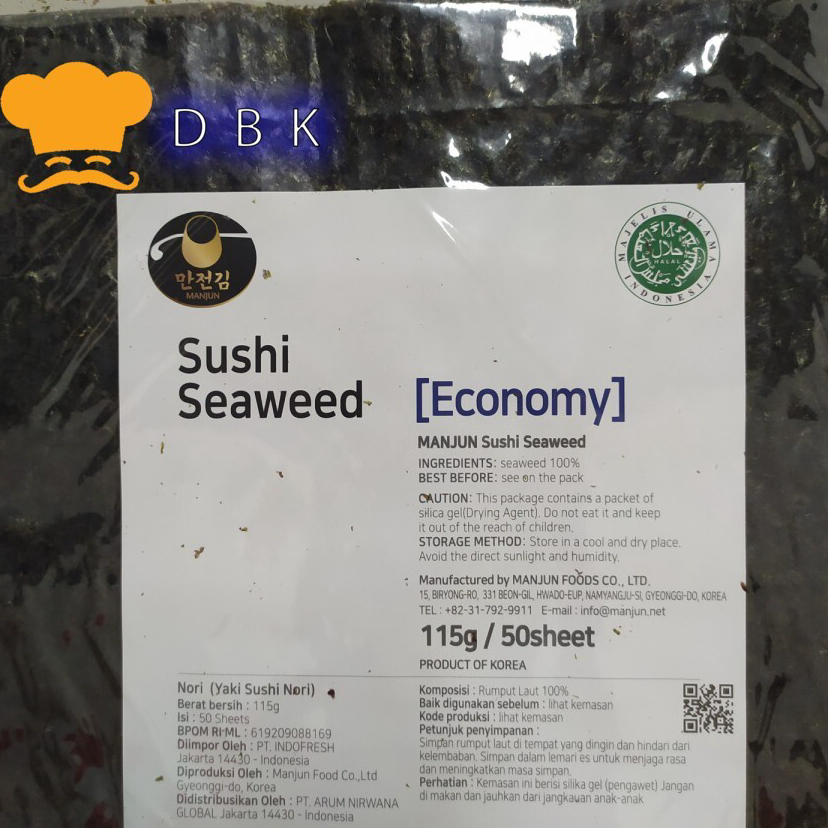 

↓➺✹ Sushi Nori Manjun ECONOMY Seaweed Rumput Laut 50s 19x21cm 115gr dbk