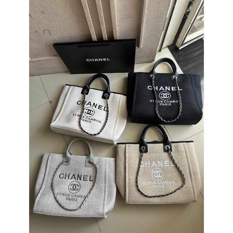 tas hand bag dan selempang branded wanita Ch rue cambon deauville
