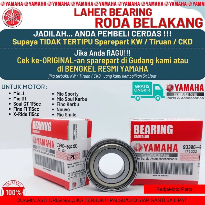 bearing laher roda belakang Mio 6004 ORIGINAL YAMAHA