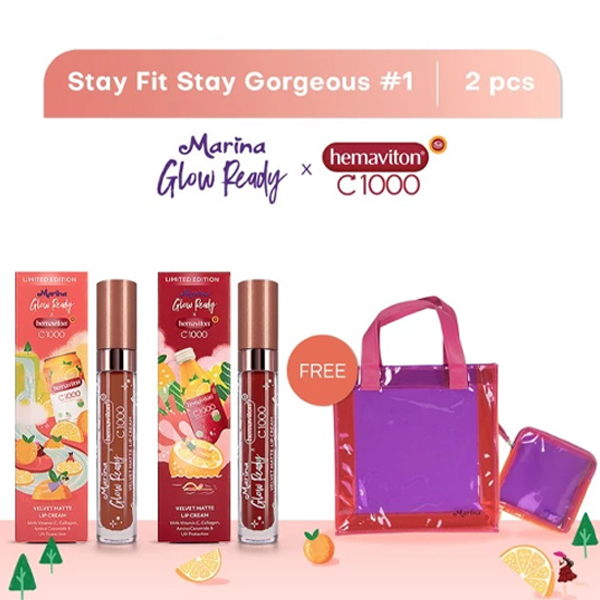 Marina Glow Ready Paket Stay Fit Stay Gorgeous Orange Red