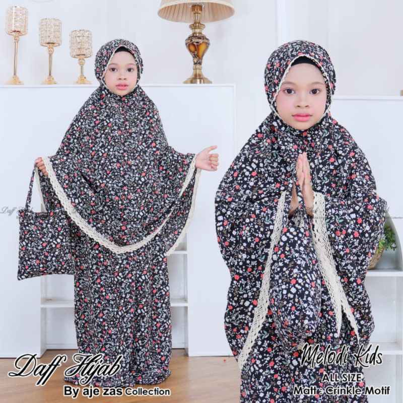 MUKENA ANAK CRINKLE MOTIF//DAFF HIJAB