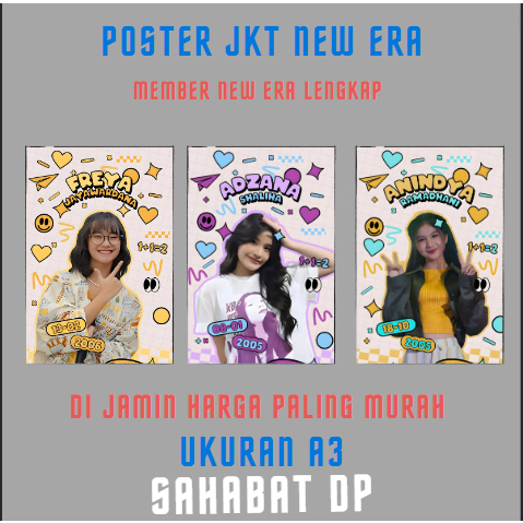 Poster JKT48 NEW ERA LENGKAP UKURAN BISA BELI SATUAN UKURAN A3