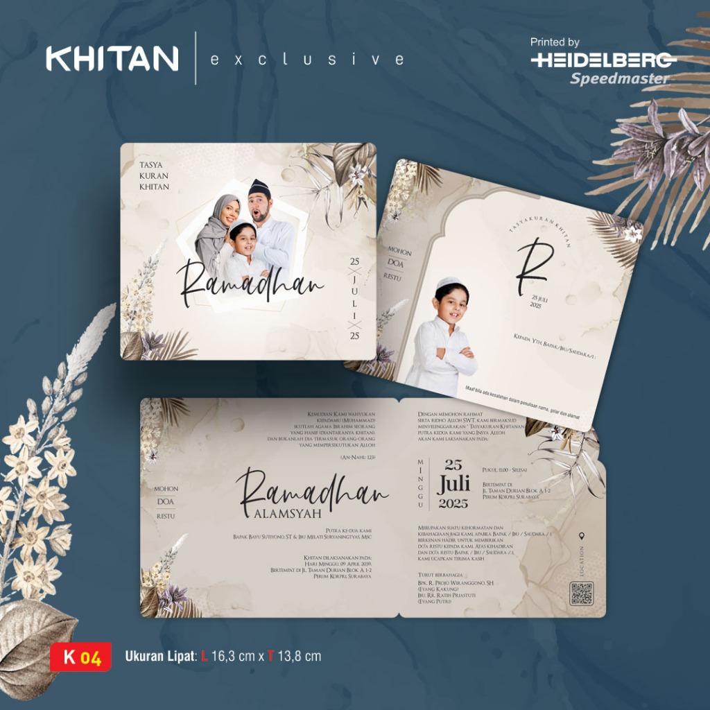 Blangko Undangan Khitan Esclusive 04 | KHITAN 04 (Free File Setting Corel)