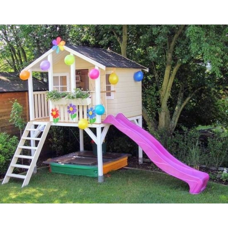 playgroond anak, rumah kayu