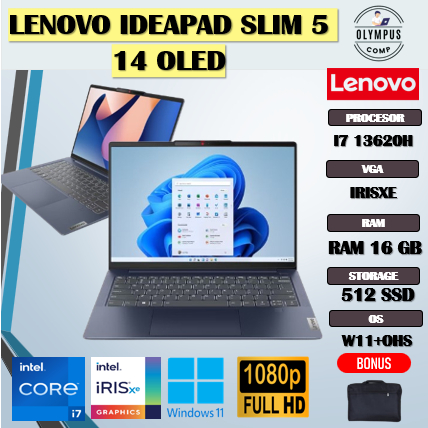 LENOVO IDEAPAD SLIM 5 14 OLED I7 13620H 16GB 1TB 14.0WUXGA