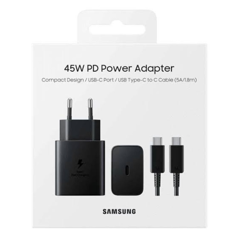 Charger Samsung 45Watt Original Fast Charger Type C to Type C Batok Charger Fast Charging To S21 S22