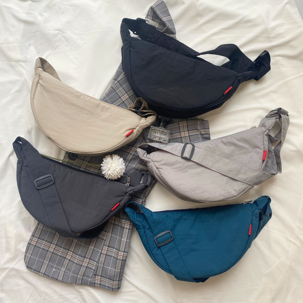 Half Moon Tas Selempang Wanita Pria Tas konser Sling Bag Cewek hobo bag