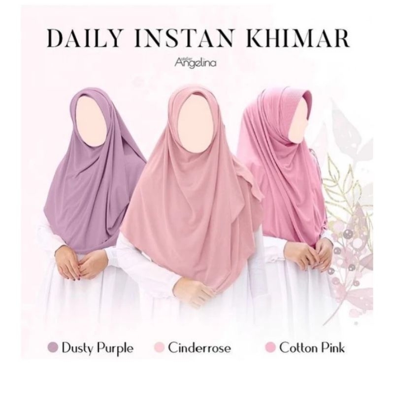 preloved Daily instan khimar Atelier angelina Navy size S