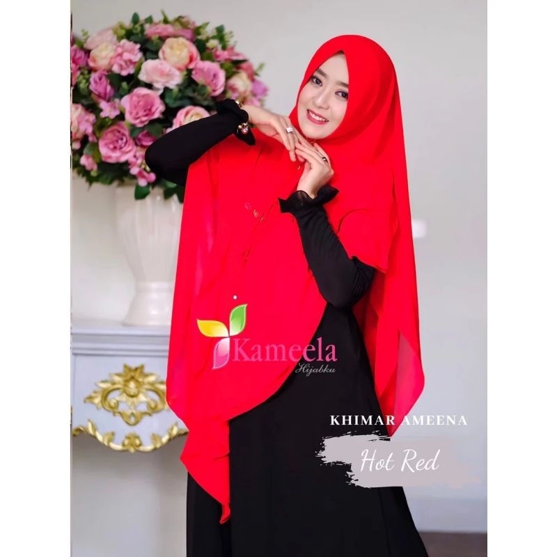 KHIMAR AMEENA ORI KAMEELA HIJABKU SWAROVSKI DI DADA DAN PET