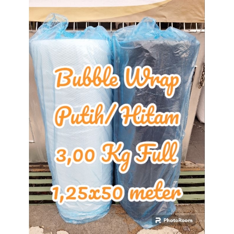

1 Rol|1,25x50 m|3,0 KG|Bubble Wrap PUTIH / HITAM, Tebal, Kuat & Murah - Terlaris Bandung setara Upack, GMP, Muliapack