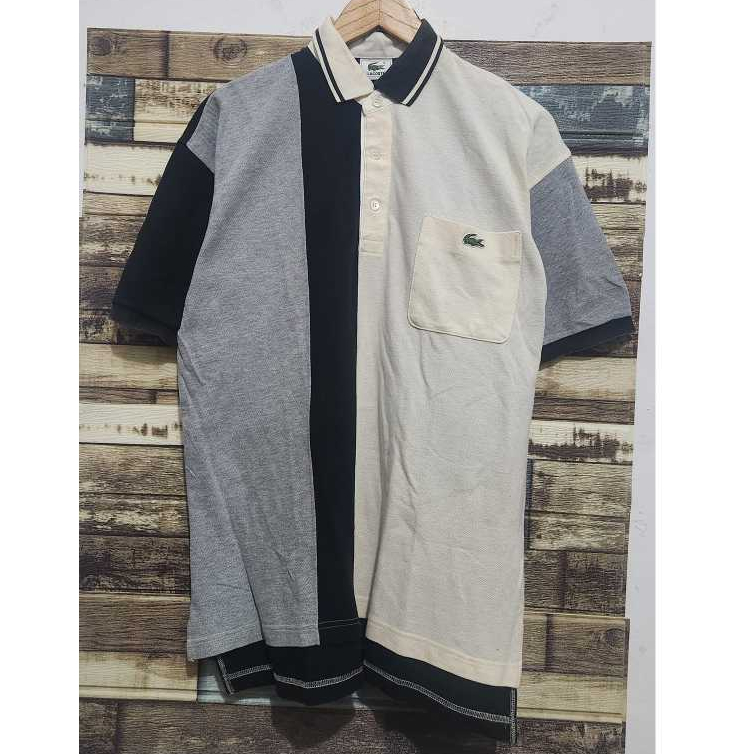 Lacoste Single Pocket Polo Shirt Colorblock ( Size L )