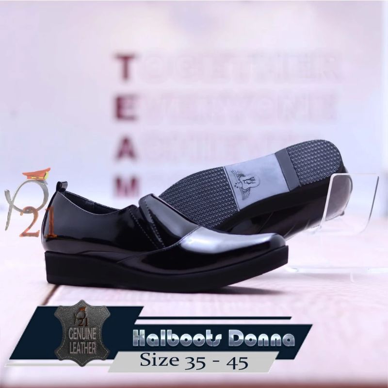 P21 Halboots Donna Sepatu Dinas Wanita / Sepatu Polwan