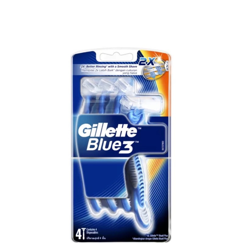Gillette Blue 3 Comfort Gel Isi 4 Disposable Alat Cukur