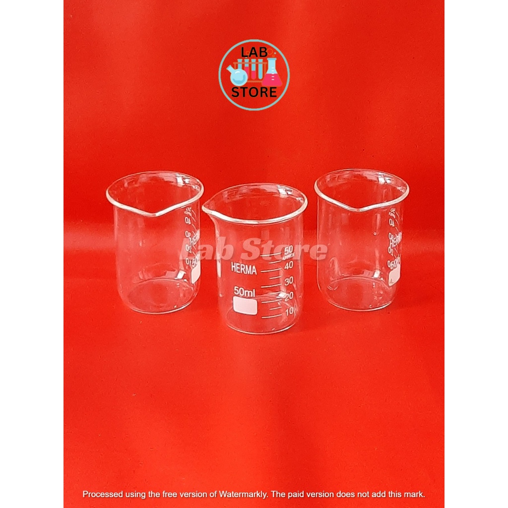 Beaker / Beaker 50ml Herma / Beaker Glass 50ml / Gelas Kimia 50ml HERMA