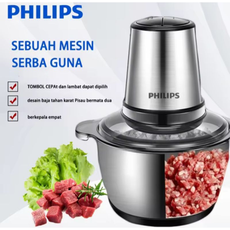 BLENDER PHILIPS/COPER PHILIPS DAGING STAINLES SERBAGUNA DAN MULTI PUNGSI