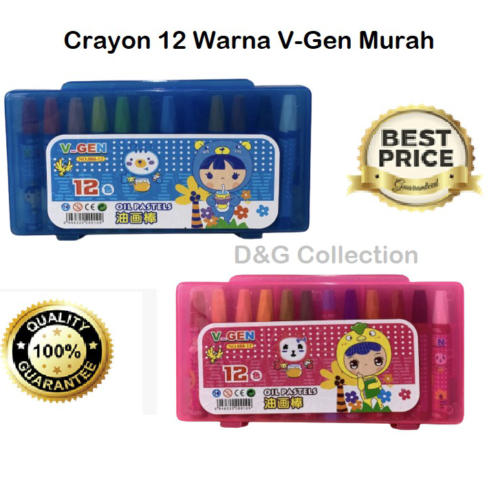 

Laris CRAYON / KRAYON / OIL PASTEL 12 WARNA MURAH