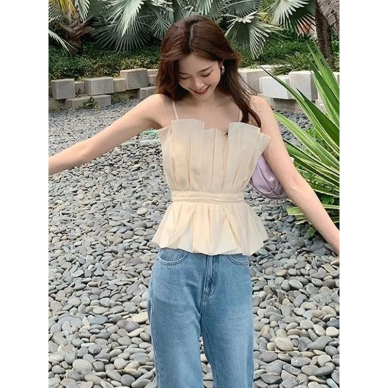 Atasan Wanita Kekinian // Atasan Korean style// Tenktop Wanita Organza //Tenktop kekinian