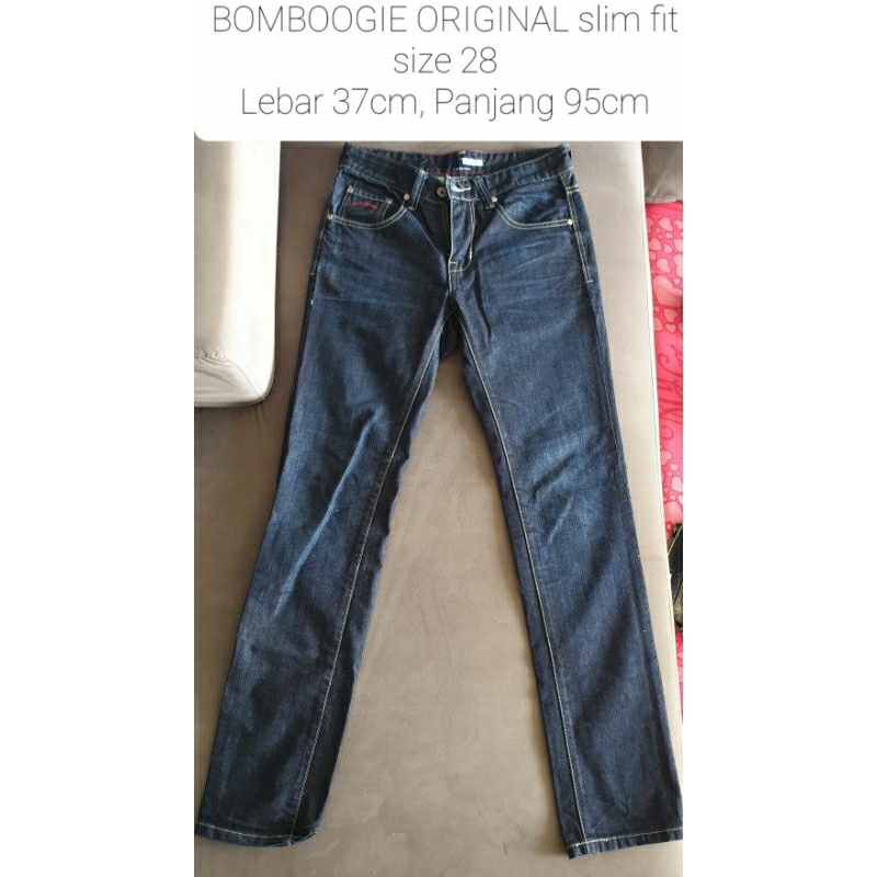 Celana Jeans Pria preloved,BOMBOOGIE ORIGINAL slim fit size 28