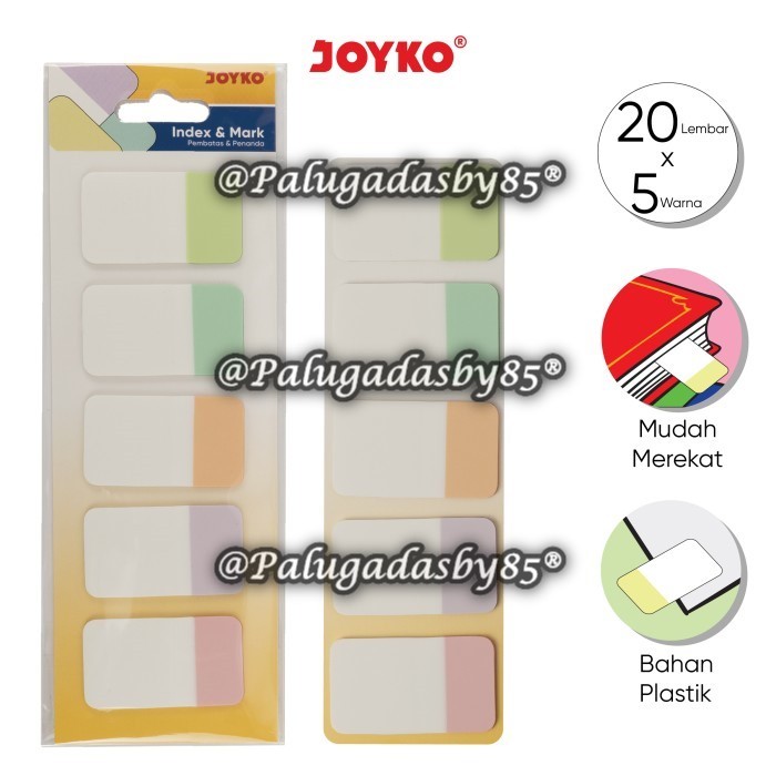 

(1 Set) GROSIR Pembatas Memo JOYKO IM-62 Plastik Kotak 5 Warna / Index Mark Penanda Pembatas Joyko IM-62 Plastik / Penanda Joyko IM62 IM 62 / Penanda joyko Plastik