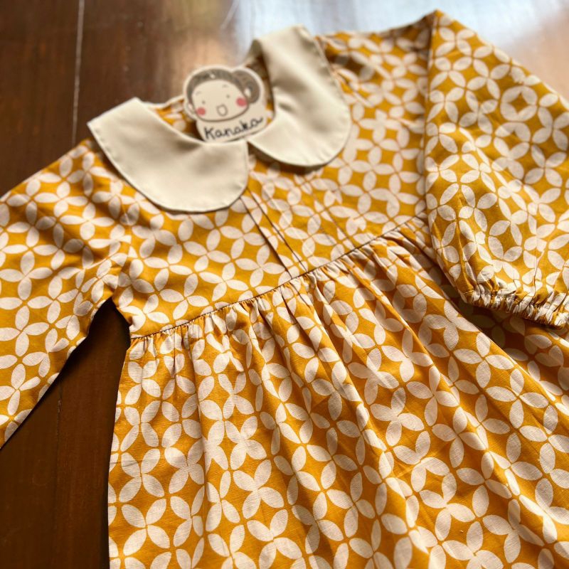 Batik Anak Bora Yellow Dress