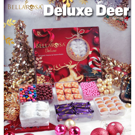 

Hampers Natal Paket Bellarosa kue kering premium Deluxe Santa Deer Christmas