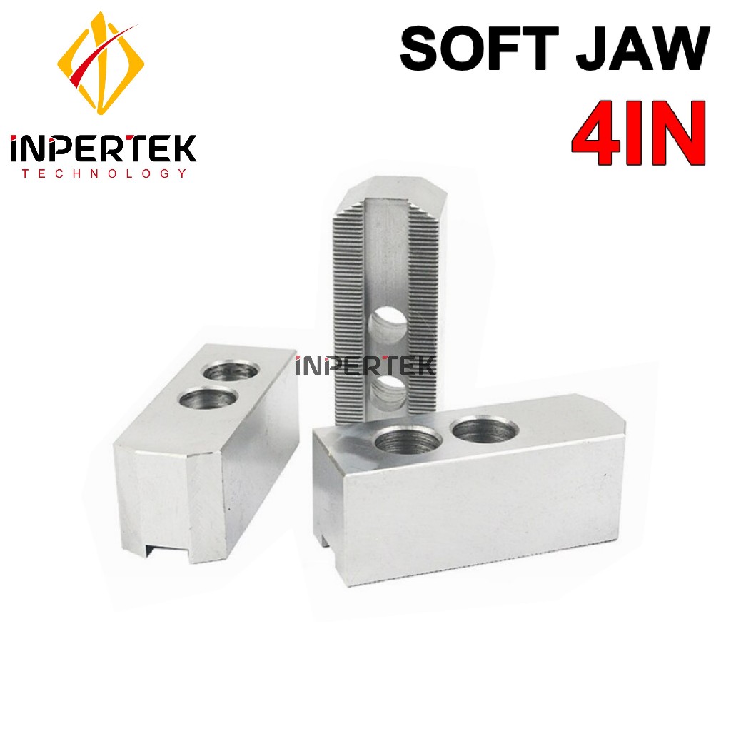 Soft Jaw 4" Claw Bubut 4 Inch 3 Jaw Chuck Mesin Bubut Lathe CNC 4in