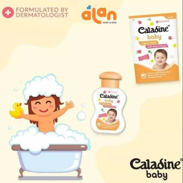 Alan Baby Kids -  Caladine Baby Liquid Soap Anti Irritant (Botol/Refill) - Sabun Mandi Cair untuk Ba