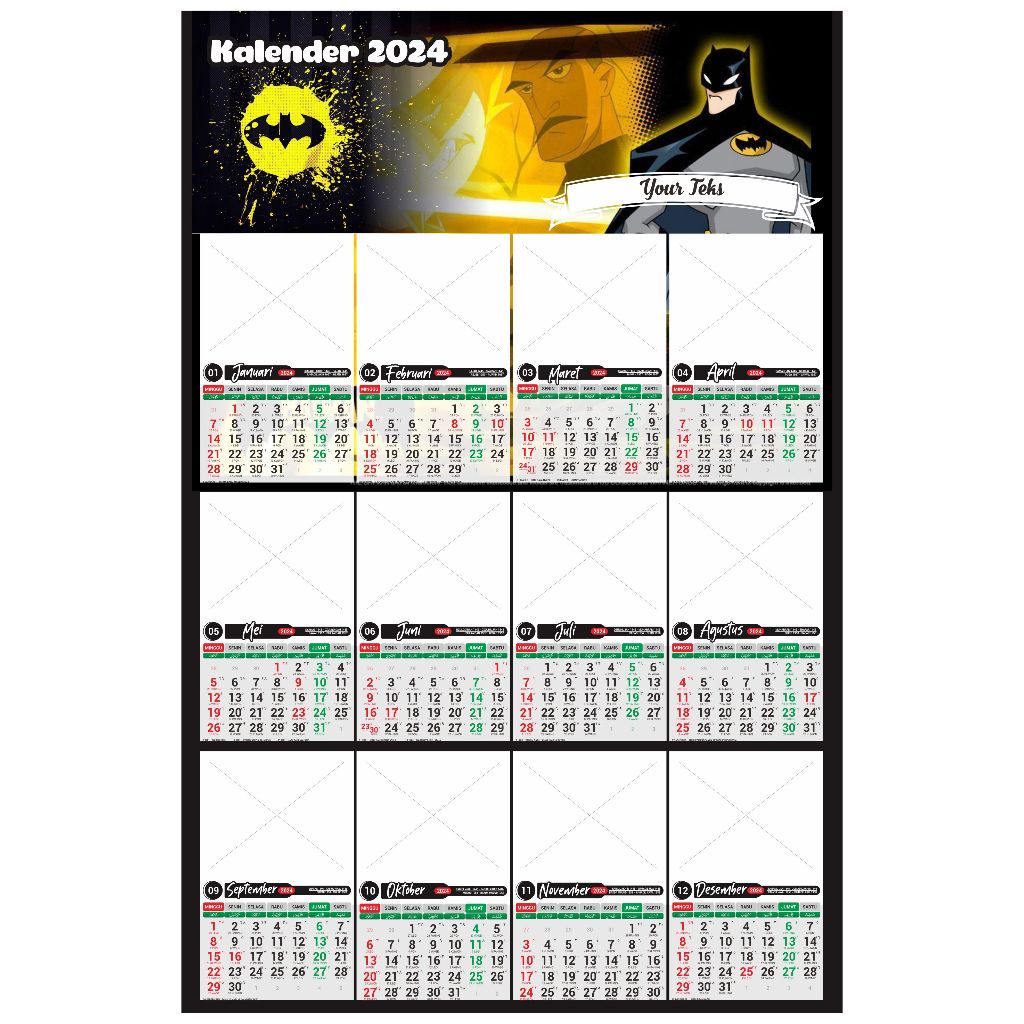 

KALENDER 2024 BATMAN ISI 12 FOTO CUSTOM