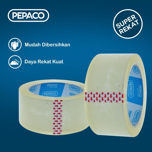 

PEPACO OPP TAPE, LAKBAN TRANSPARAN KUNING, 2 INCH X 90 YARD, 2 ROLL