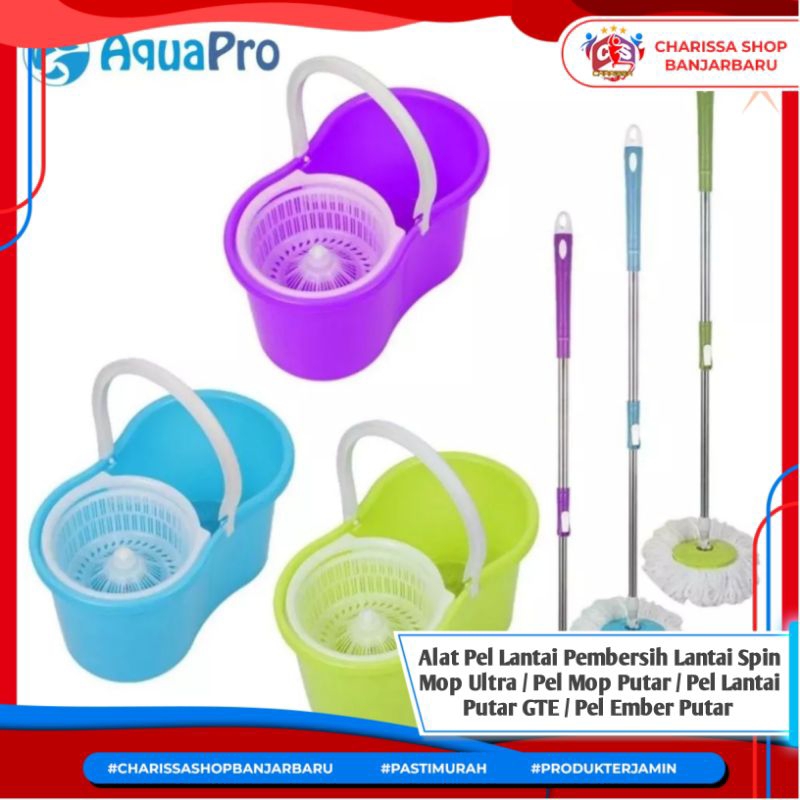 Alat Pel Lantai Pembersih Lantai Spin Mop Ultra / Pel Mop Putar / Pel Lantai Putar GTE / Pel Lantai 