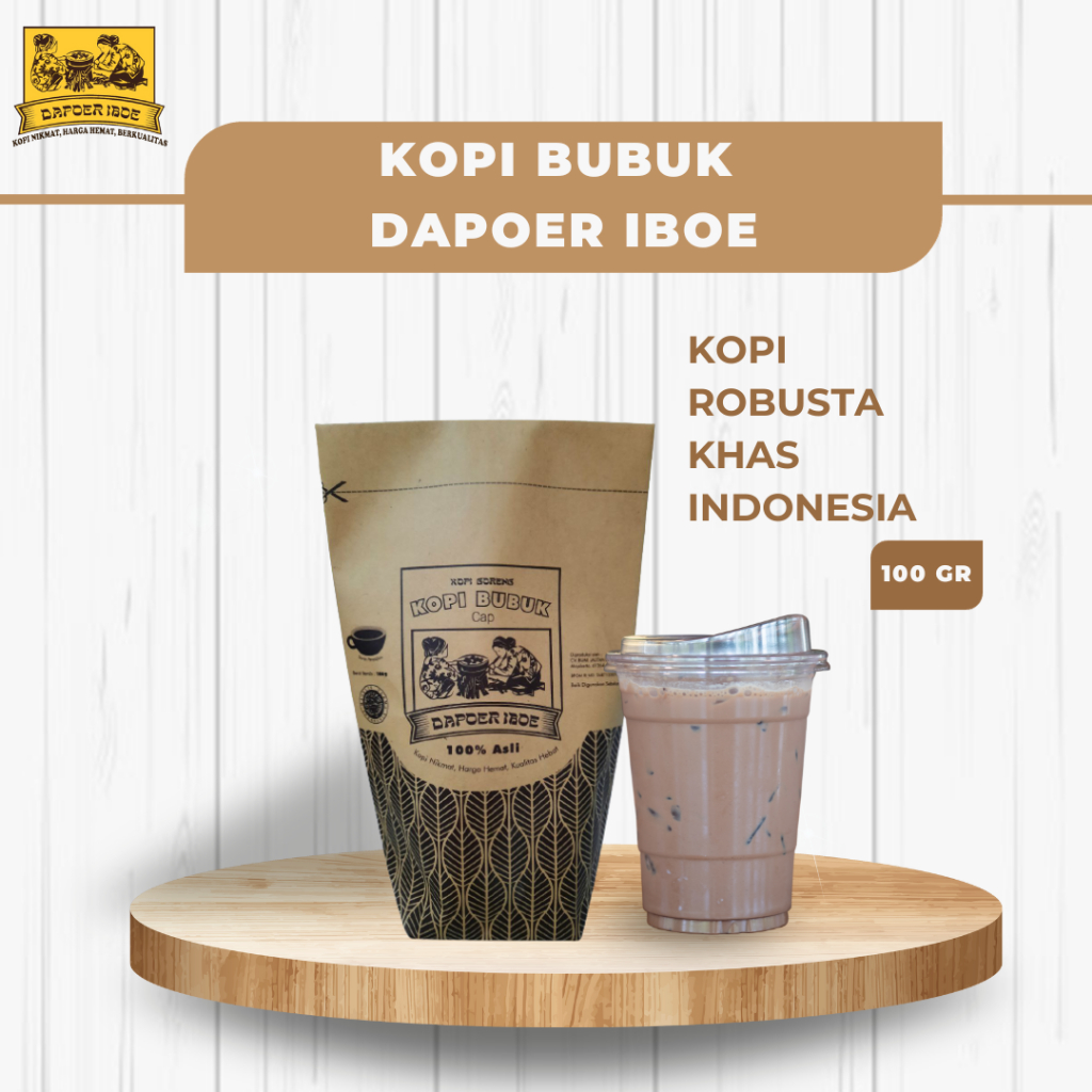 

KOPI BUBUK TUBRUK MURNI ROBUSTA PREMIUM 100GR ASLI HALUS HARUM