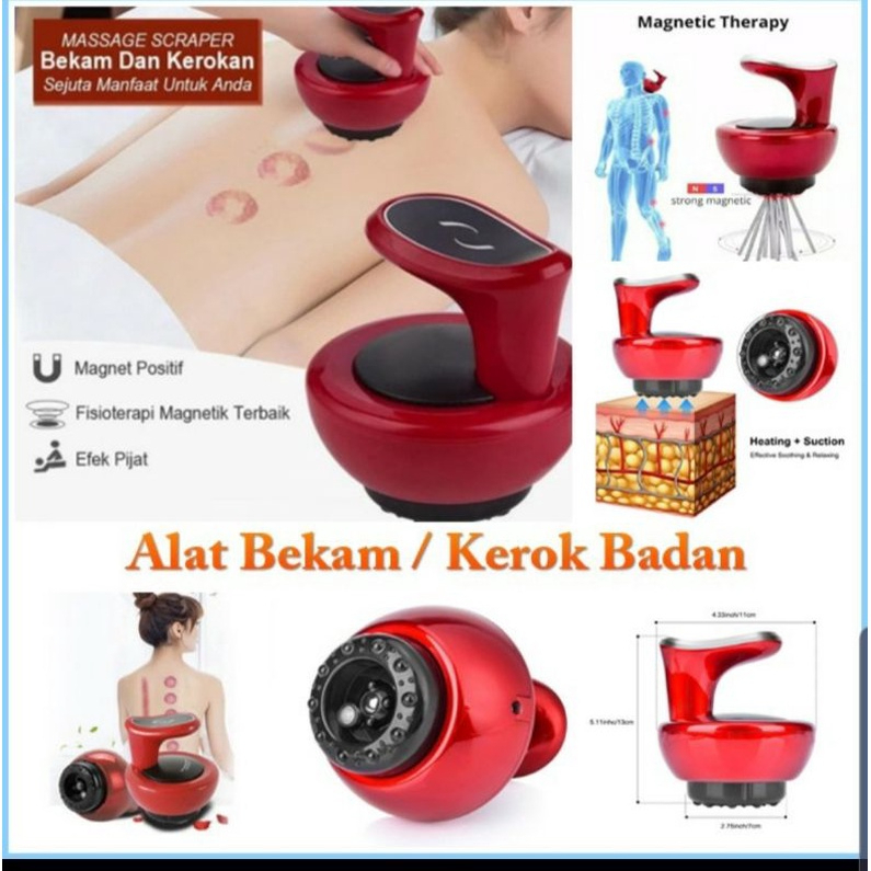 Alat Kerik Elektrik CKEYIN Massager Alat Kerok Badan Elektrik Bekam