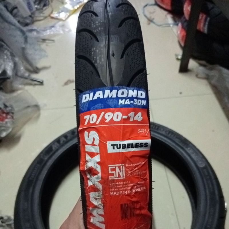 Ban MAXXIS Diamond14 70/90 MA-3DN Tubeles 100% Original For All Luar Motor 70/90-14 MAXIS Diamond 70