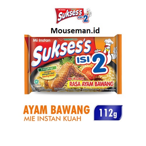 

Mi Instan Mie SUKSES ISI 2 Instant Mi Kuah Rasa AYAM BAWANG 112gr