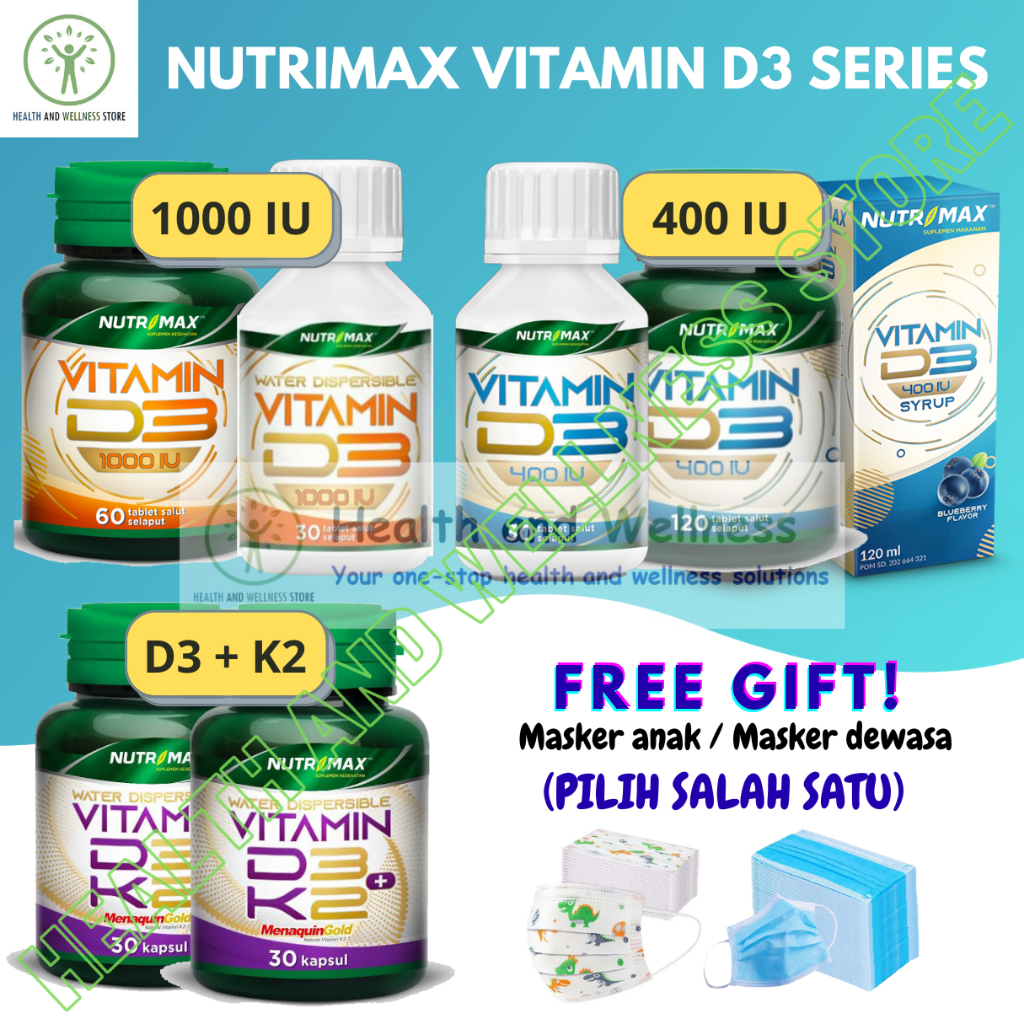 NUTRIMAX D3 SERIES D3 1000 IU 400 IU SYRUP D3 K2 30 60 TABLET SIRUP