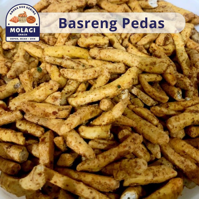 

Stik Basreng Pedas Gurih Daun Jeruk / Stik Pedes 250 Gram - Molagi Snack