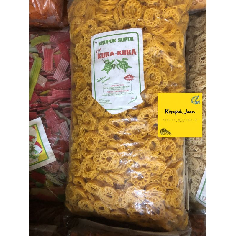 

Kerupuk Mawar Kuning Mentah Cap Kura-Kura 5 KG / 1 Bal