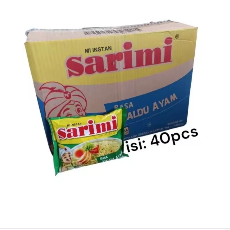 

Mie instan Sarimi kaldu ayam 70gr 1 Dus isi 40