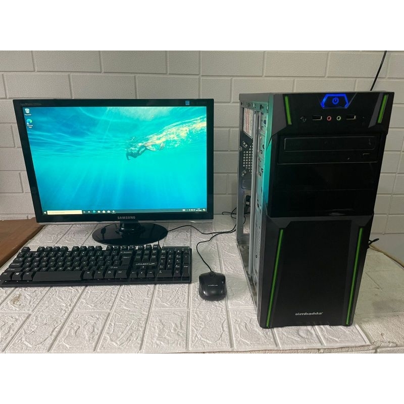 pc fullset gaming i7 3770 GTX 950 Layar 22 inch