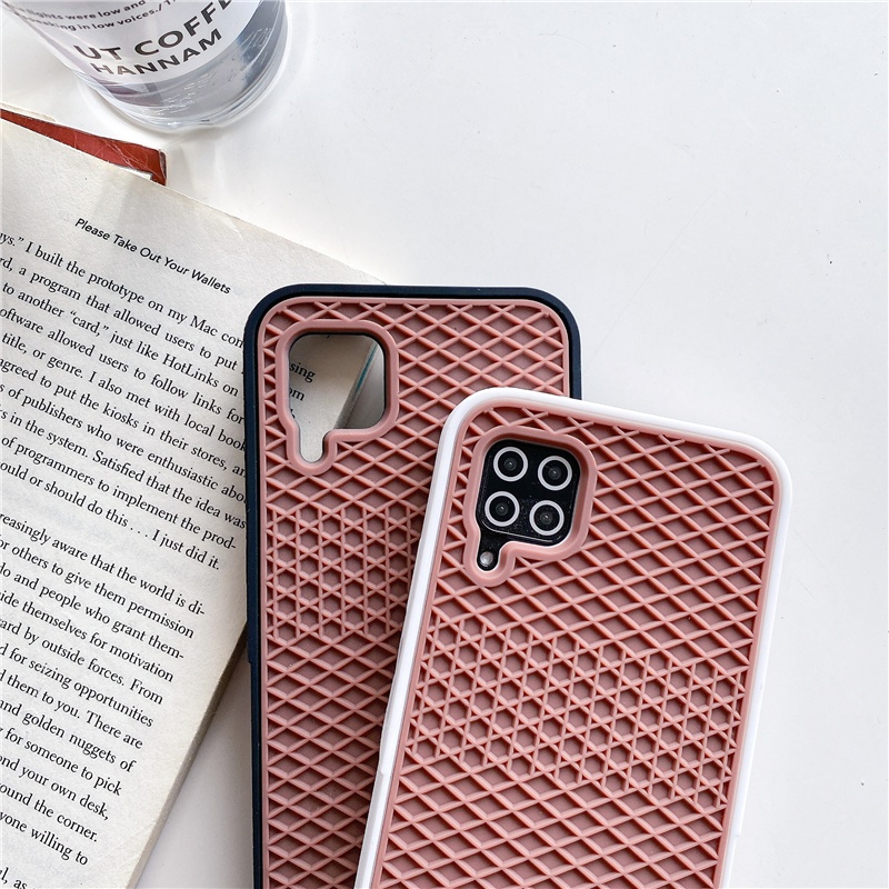 Vans waffle lembut Case Samsung A12 M12 F125 F127 A51 A52 A52S A72 S22 PLUS A50 A50S A30S untuk Sams