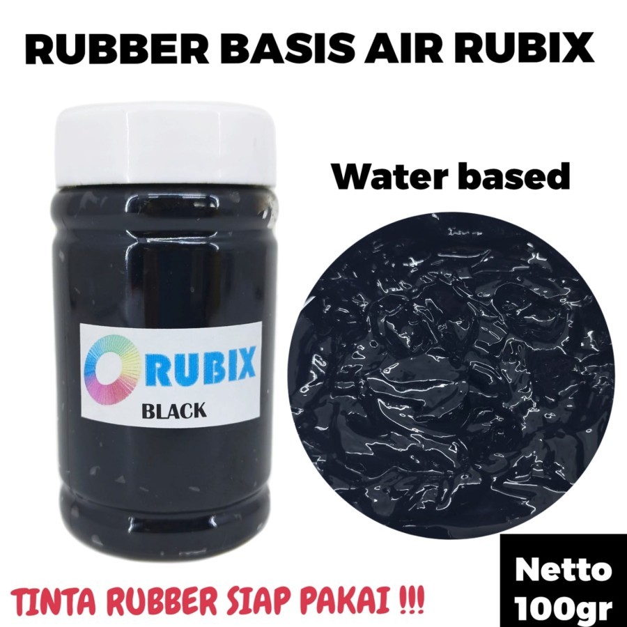 CAT SABLON RUBBER GL PASTA CAT AKRILIK WARNA HITAM 100GR