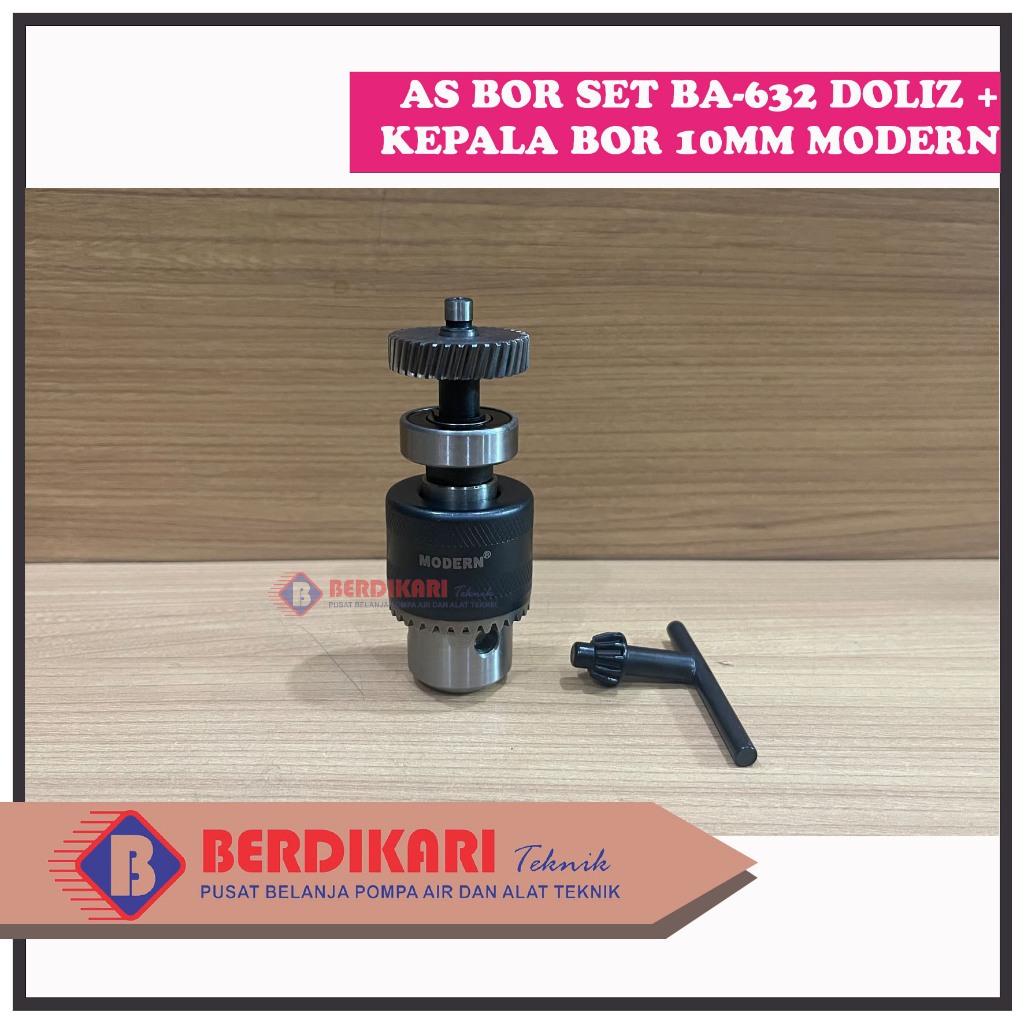 As Bor 10mm 10 mm DOLIZ BA632 BA 632 BA-632 Komplit Set Kepala Bor Modern